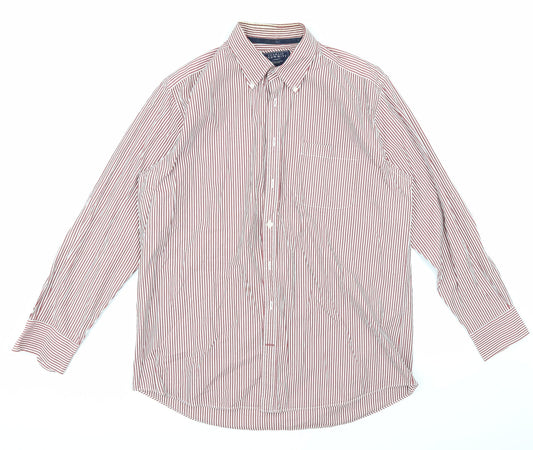 Mens UK Size L Charles Tyrwhitt Red  Button-Up Long Sleeve Casual Shirt