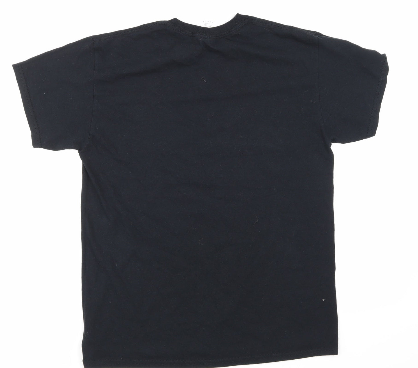 Womens UK Size M Gildan Black Basic T-Shirt