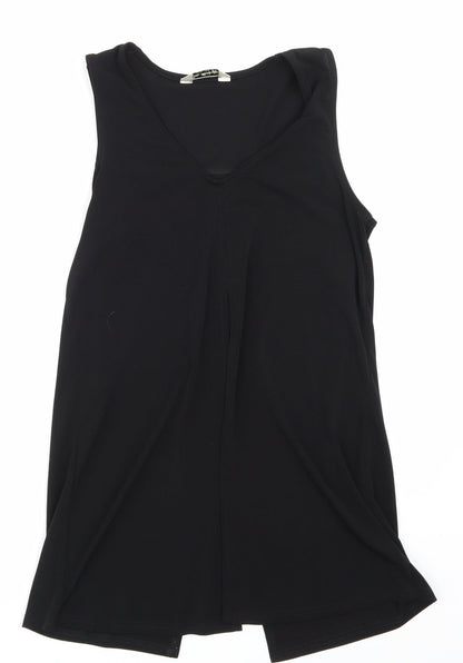 Womens UK Size 8 Miss Selfridge Black Basic Blouse