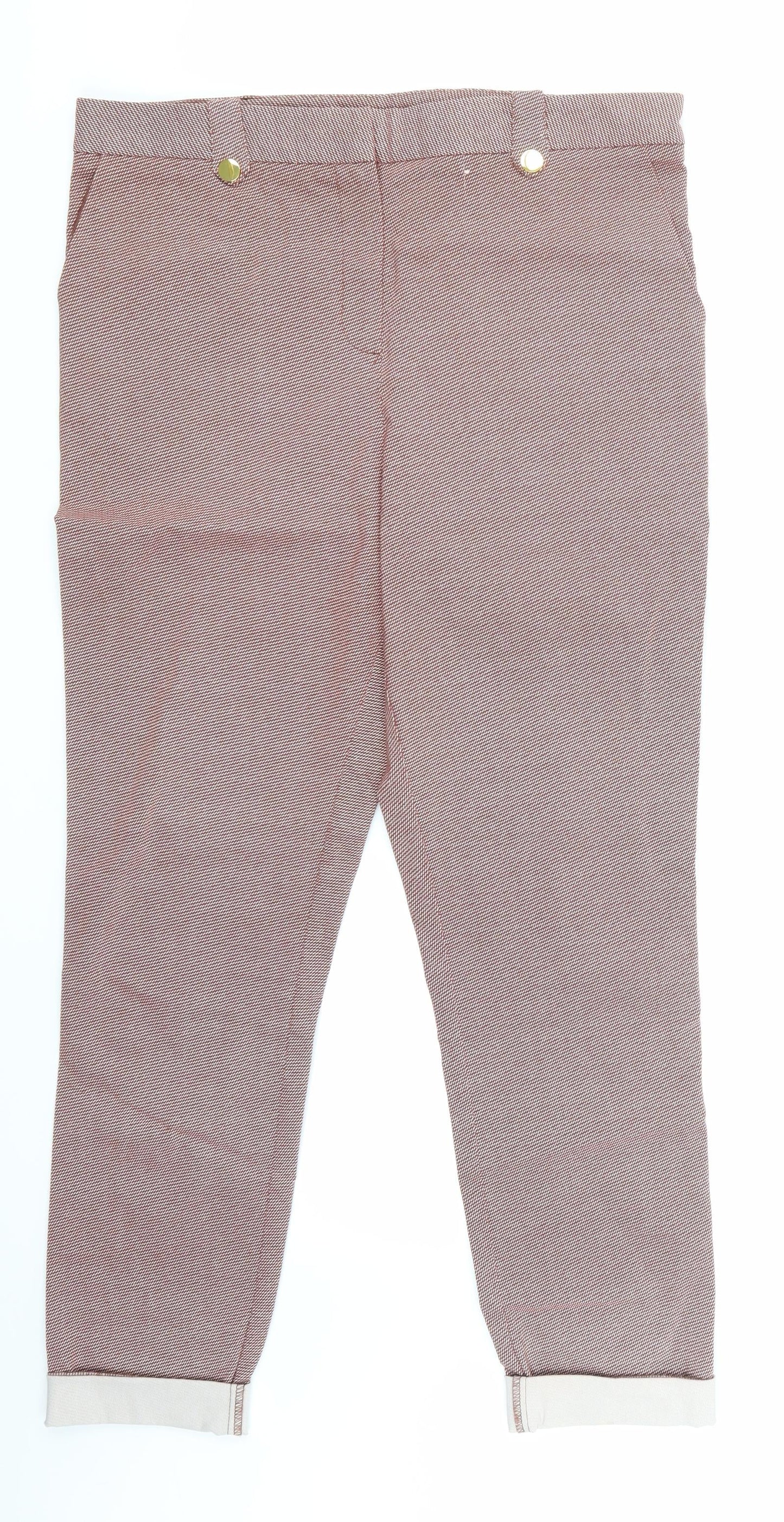 TU Womens Red Check  Sweatpants Trousers Size 12