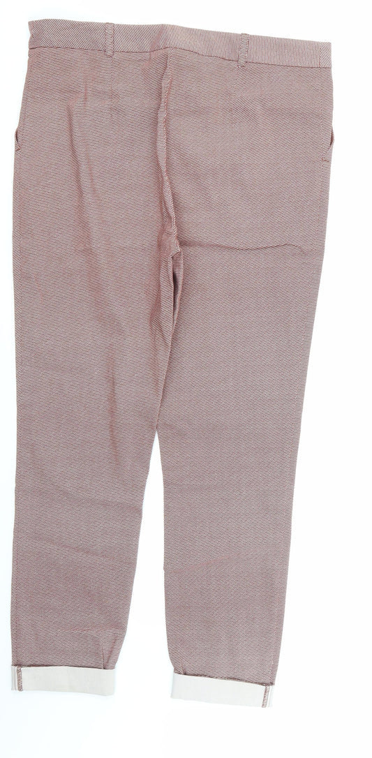 TU Womens Red Check  Sweatpants Trousers Size 12