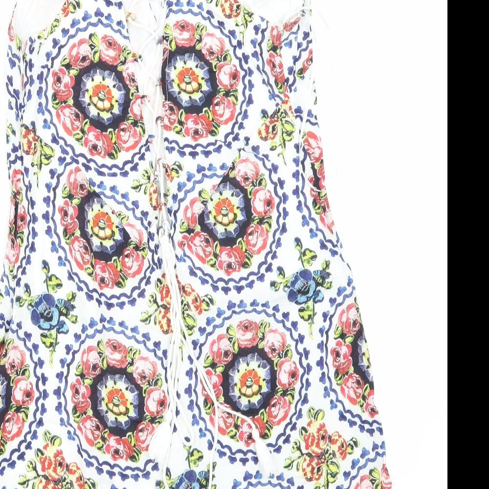 the jetset Womens White Argyle/Diamond  Shirt Dress  Size S