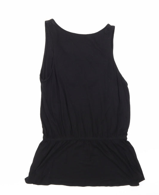 Womens UK Size S Gap Black Basic T-Shirt