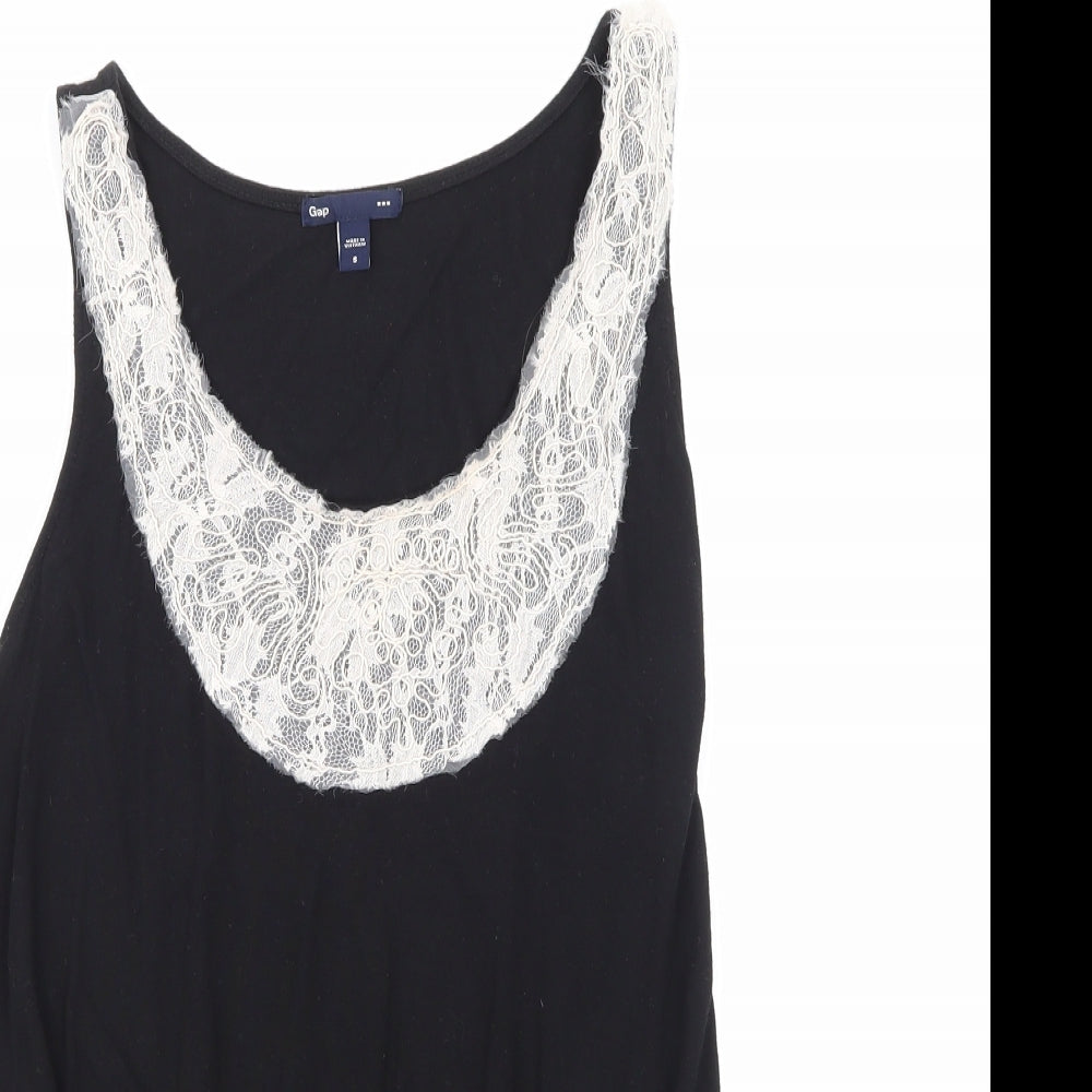 Womens UK Size S Gap Black Basic T-Shirt