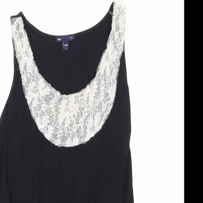 Womens UK Size S Gap Black Basic T-Shirt