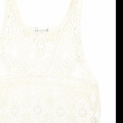 Womens UK Size S Select Beige Basic T-Shirt