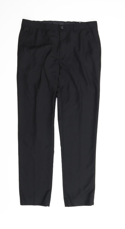 Matalan Mens Black   Trousers  Size 32 in L31 in