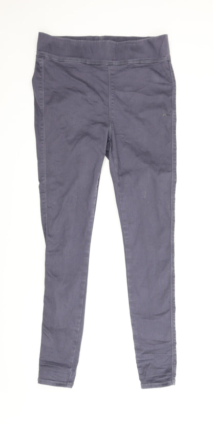 Womens UK Size 14 Very Regular Fit Carrot Grey Trousers