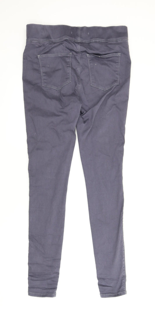 Womens UK Size 14 Very Regular Fit Carrot Grey Trousers