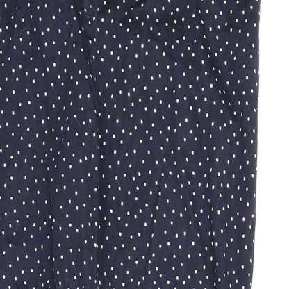 R Edition Womens Blue Polka Dot  Chino Trousers Size 10 L27 in