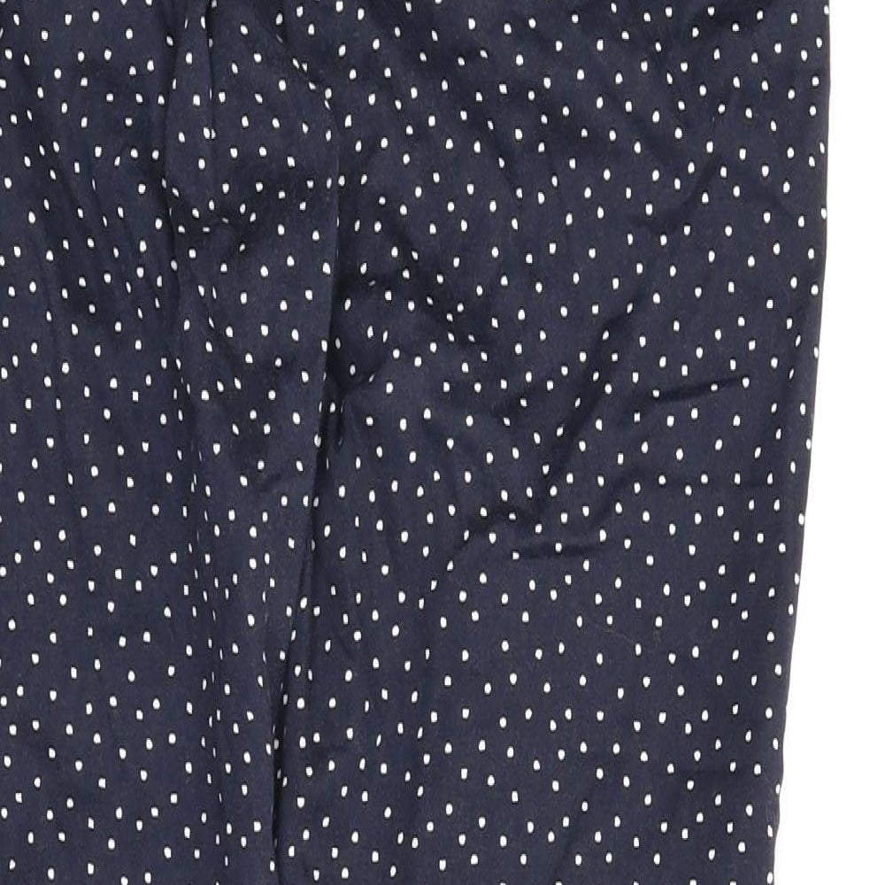 R Edition Womens Blue Polka Dot  Chino Trousers Size 10 L27 in