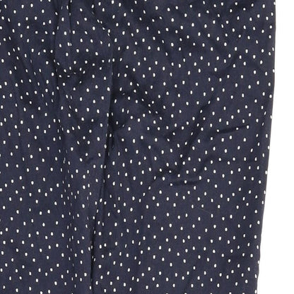 R Edition Womens Blue Polka Dot  Chino Trousers Size 10 L27 in