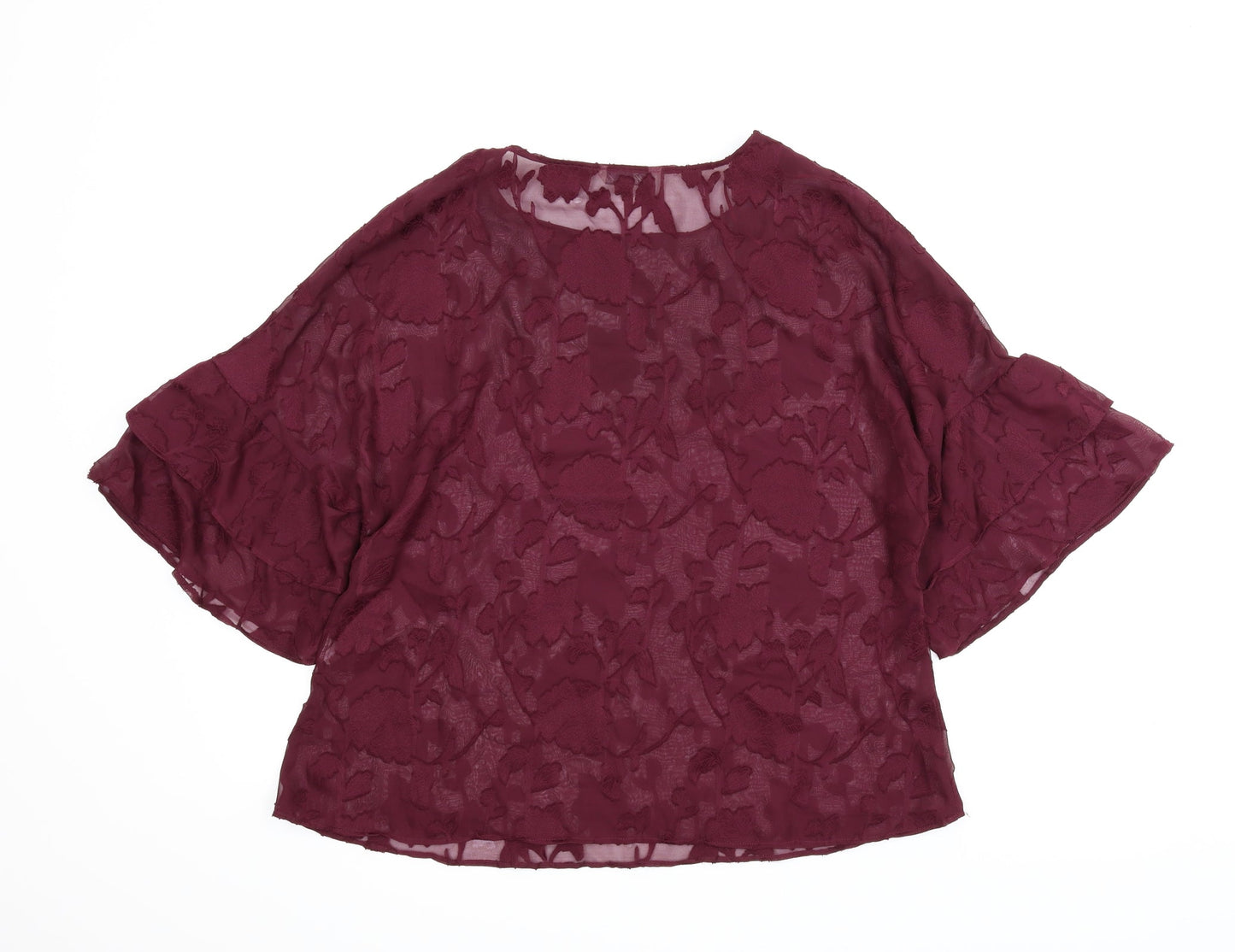Womens UK Size 16 Peacocks Purple Basic Blouse