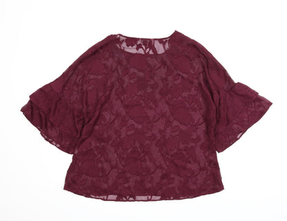 Womens UK Size 16 Peacocks Purple Basic Blouse