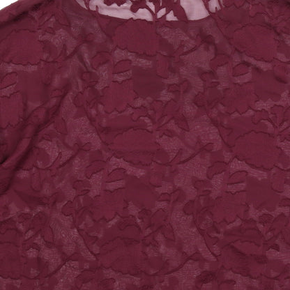 Womens UK Size 16 Peacocks Purple Basic Blouse