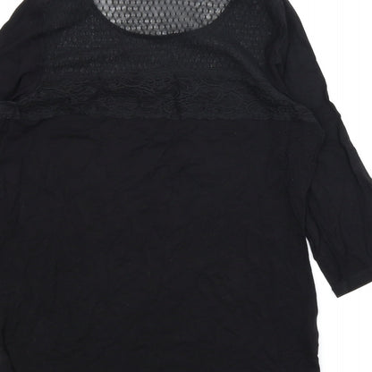 George Womens Black   Basic Blouse Size 14