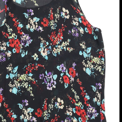 Womens UK Size 14 Femme Black Basic Blouse