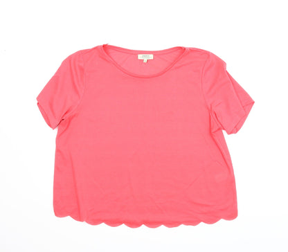 Womens UK Size 16 Papaya Pink Basic Blouse