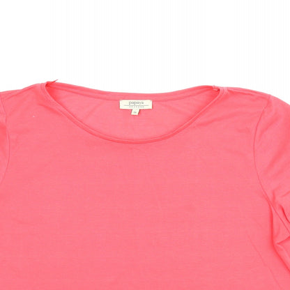 Womens UK Size 16 Papaya Pink Basic Blouse