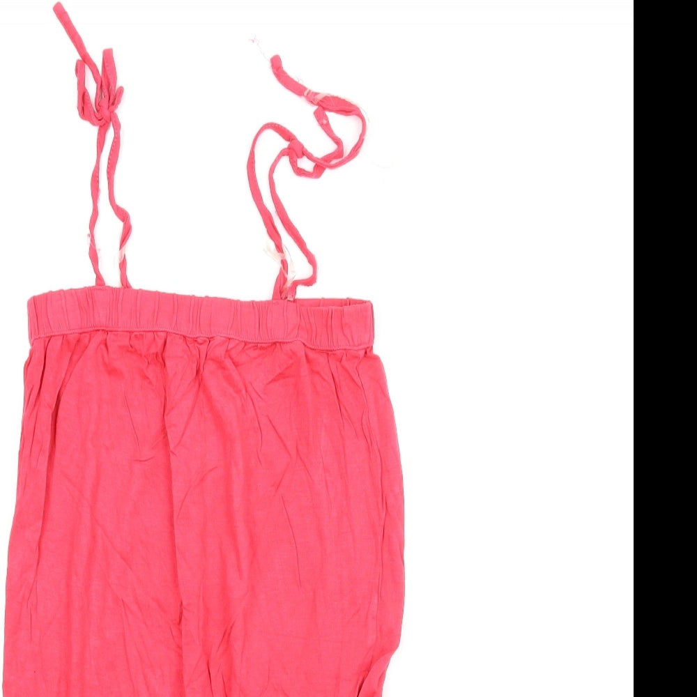 H&M Girls Pink Floral  Romper One-Piece Size 9-10 Years