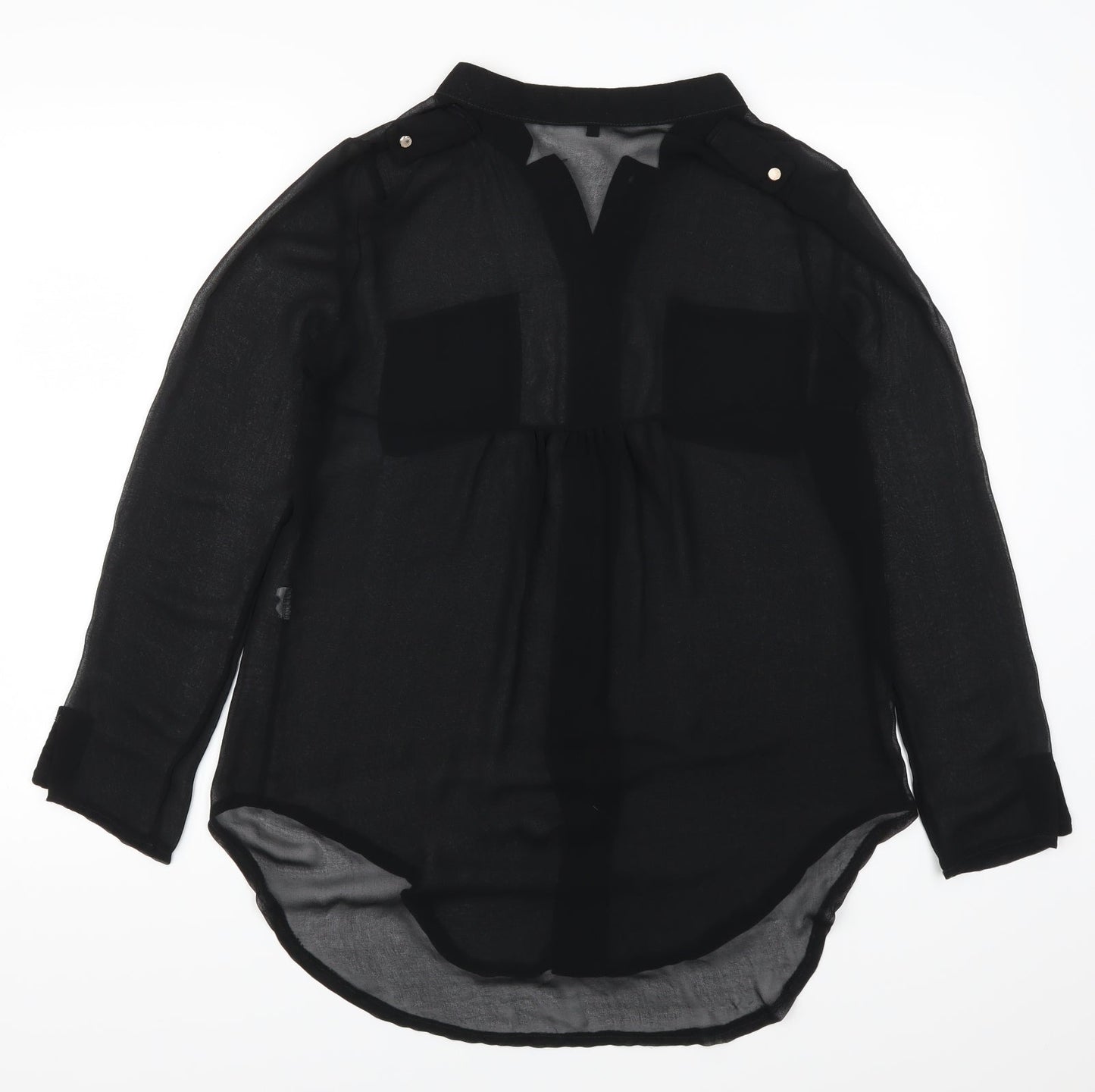 Preworn Womens Black   Basic Button-Up Size S