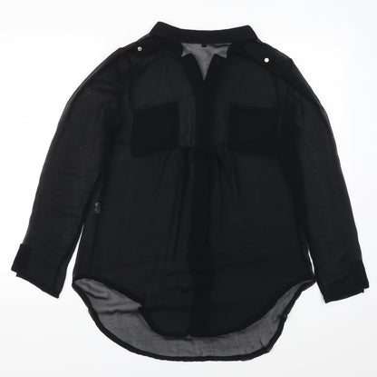 Preworn Womens Black   Basic Button-Up Size S