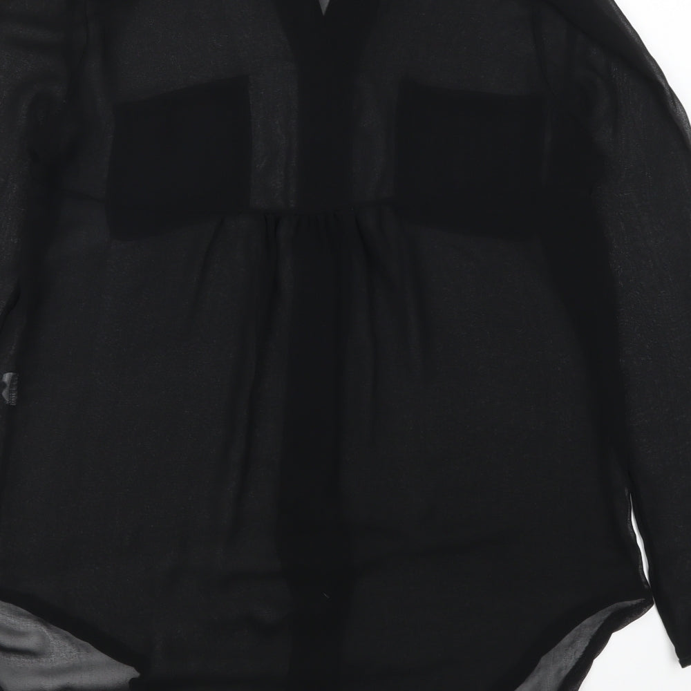 Preworn Womens Black   Basic Button-Up Size S