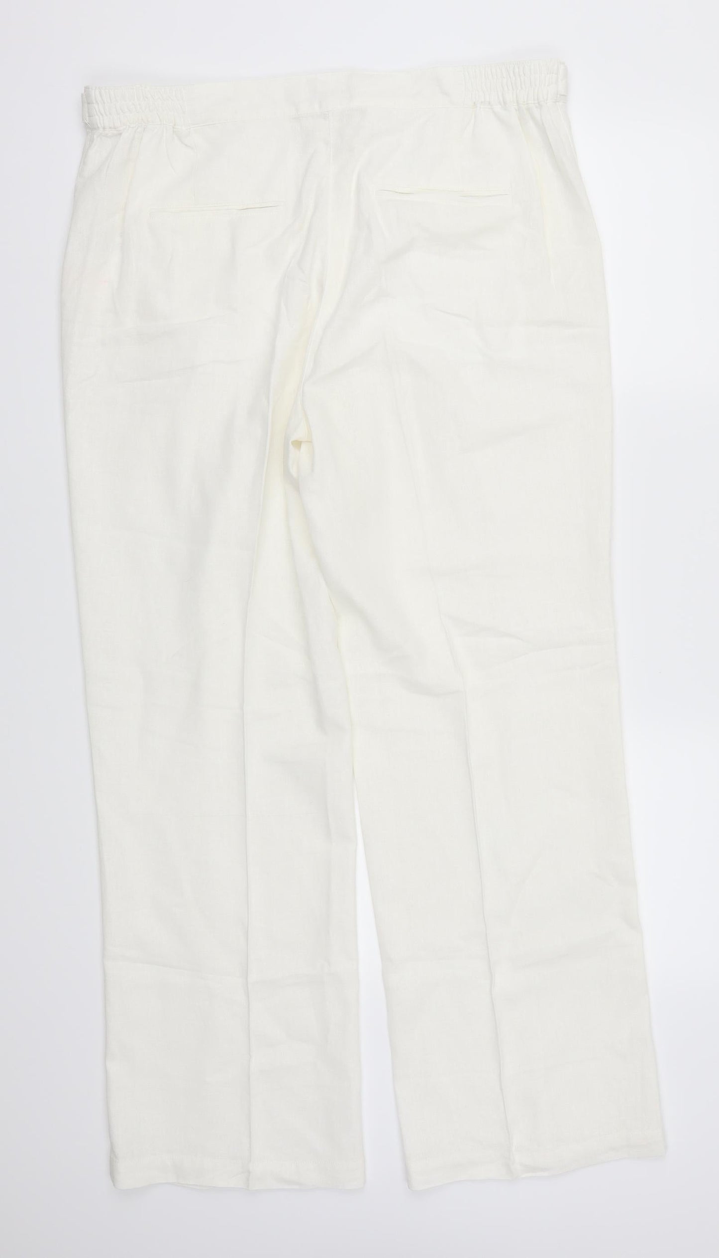 Womens UK Size 16 Anna Rose Regular Fit  White Trousers