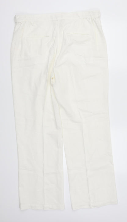Womens UK Size 16 Anna Rose Regular Fit  White Trousers