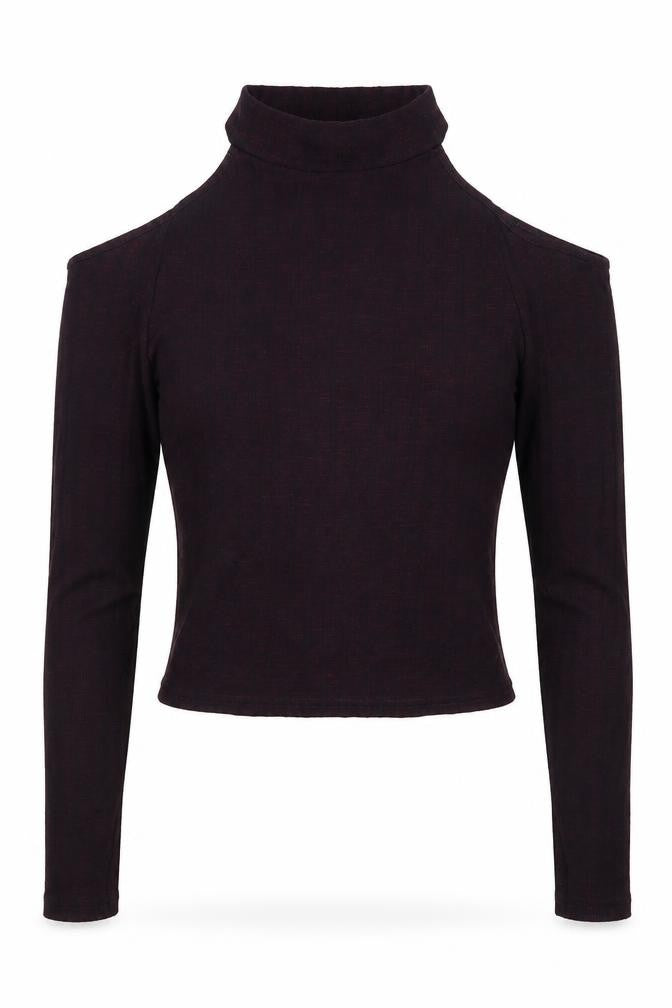 Womens UK Size 8 New Look Purple Cropped T-Shirt