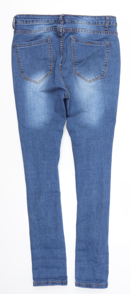 Womens UK Size 32 in Preworn Regular Fit Skinny Blue Jeans