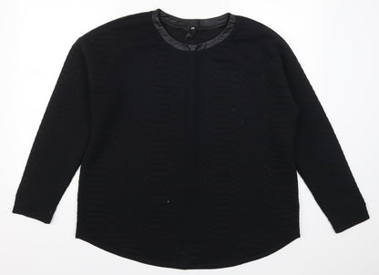 H&M Womens Black   Pullover Sweatshirt Size L