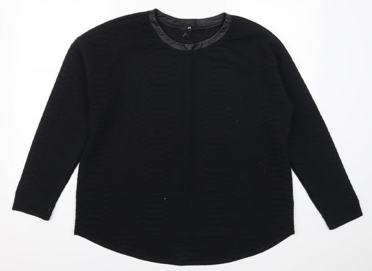 H&M Womens Black   Pullover Sweatshirt Size L
