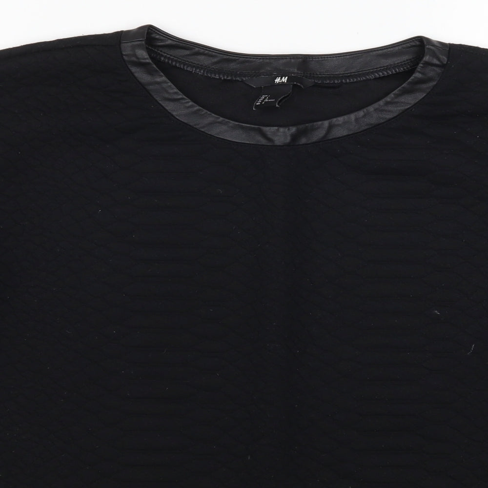 H&M Womens Black   Pullover Sweatshirt Size L