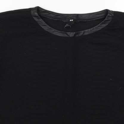 H&M Womens Black   Pullover Sweatshirt Size L