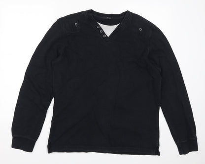 George Mens Black   Pullover Jumper Size L