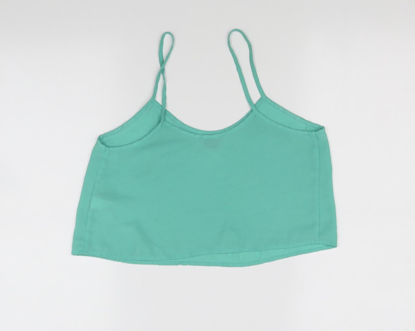 Womens UK Size 8 Topshop Green Basic Tank