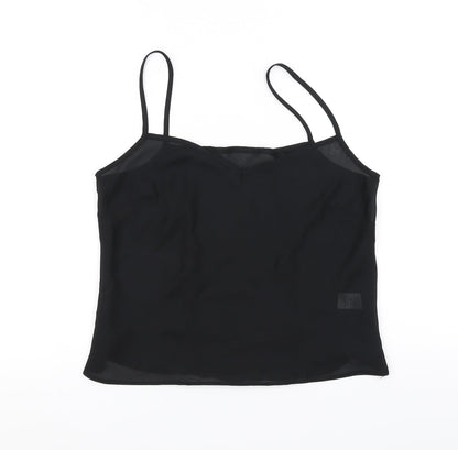 Womens UK Size 14 Preworn Black Basic Tank