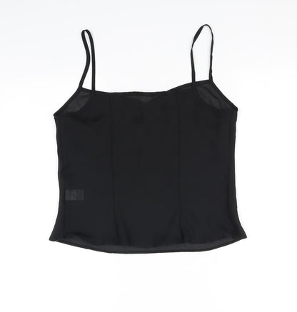Womens UK Size 14 Preworn Black Basic Tank