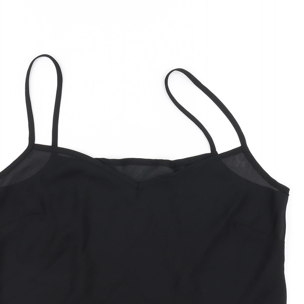 Womens UK Size 14 Preworn Black Basic Tank