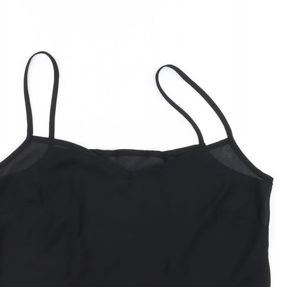Womens UK Size 14 Preworn Black Basic Tank