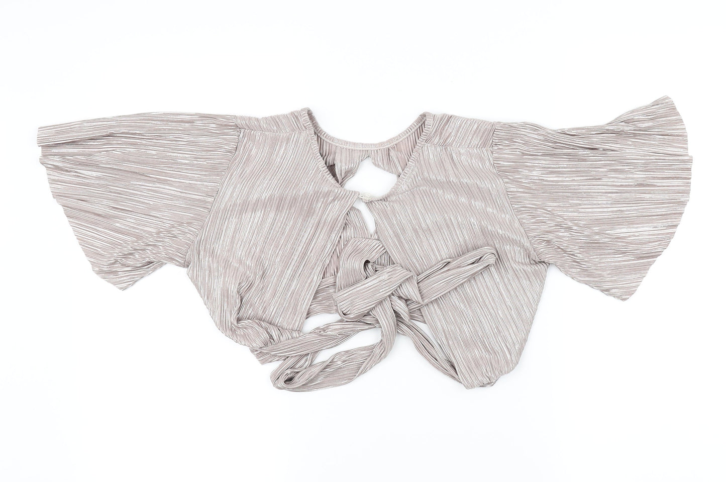 Womens UK Size 8 New Look Grey Basic Blouse