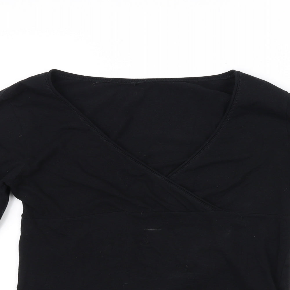 Amisu Womens Black   Basic T-Shirt Size M