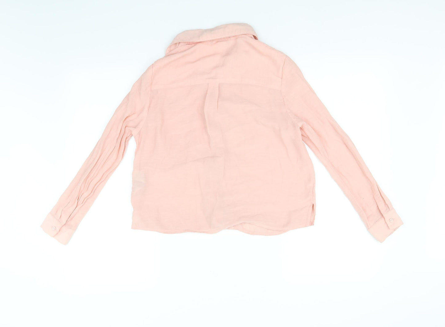 Womens UK Size 8 New Look Pink Basic Button-Up