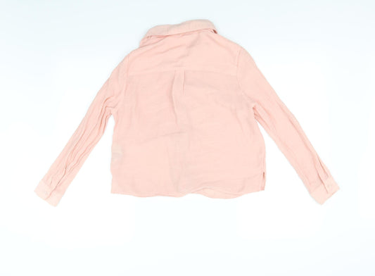 Womens UK Size 8 New Look Pink Basic Button-Up