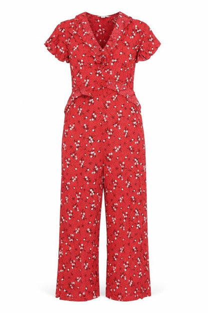 Womens UK Size 4 Miss Selfridge One-Piece Red Jumpsuit