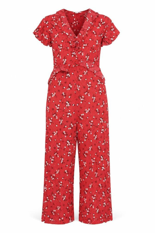 Womens UK Size 4 Miss Selfridge One-Piece Red Jumpsuit