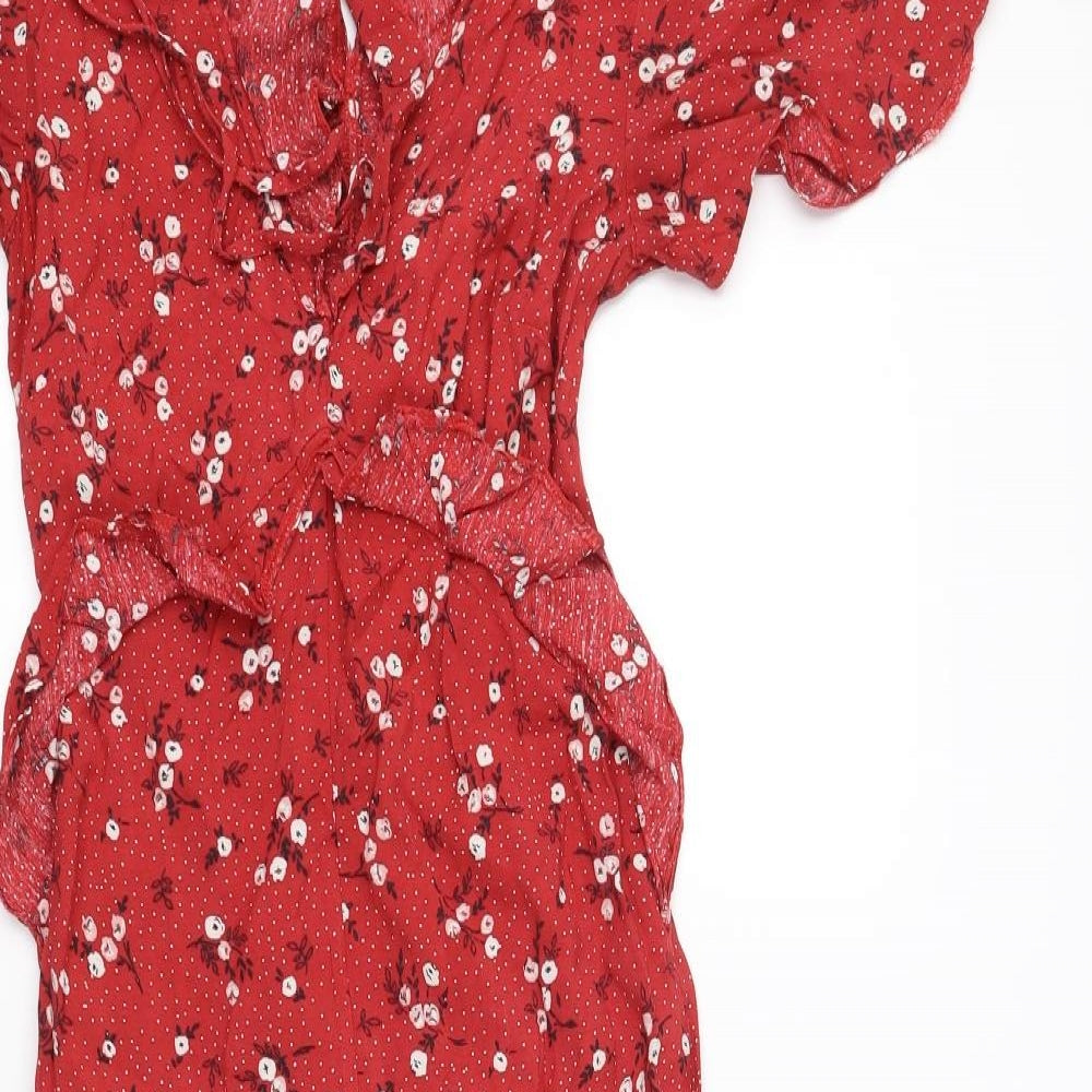 Miss Selfridge Womens Red   Jumpsuit One-Piece Size 4