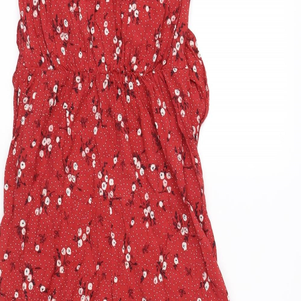 Miss Selfridge Womens Red   Jumpsuit One-Piece Size 4