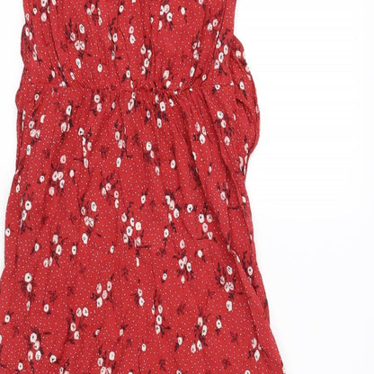 Miss Selfridge Womens Red   Jumpsuit One-Piece Size 4